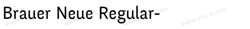 Brauer Neue Regular字体转换
